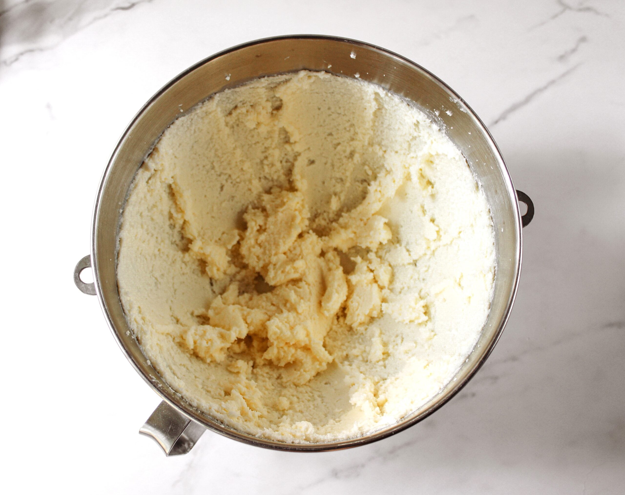Combined sugar and butter.