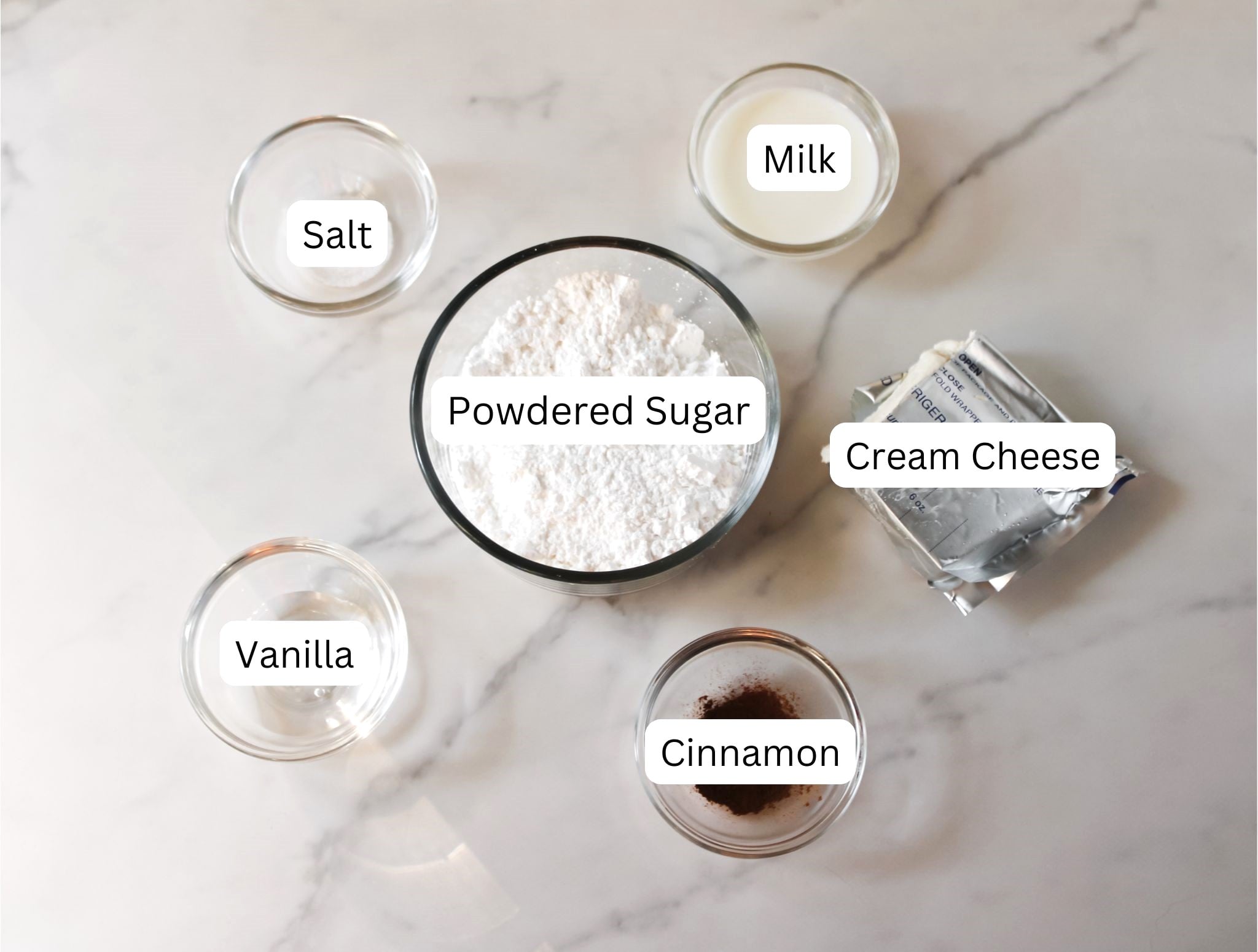 Cream cheese frosting ingredients