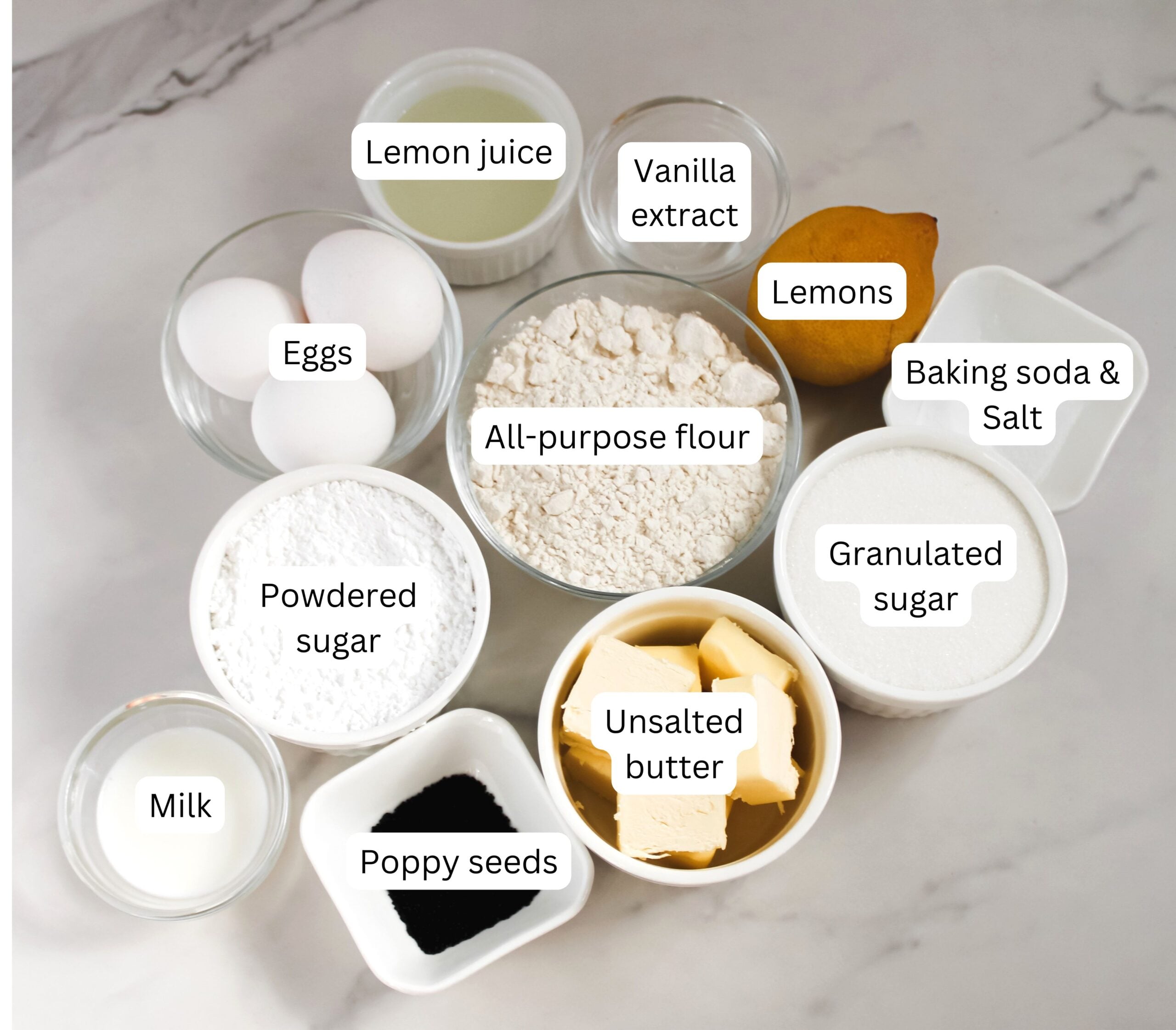 Ingredients for bread.
