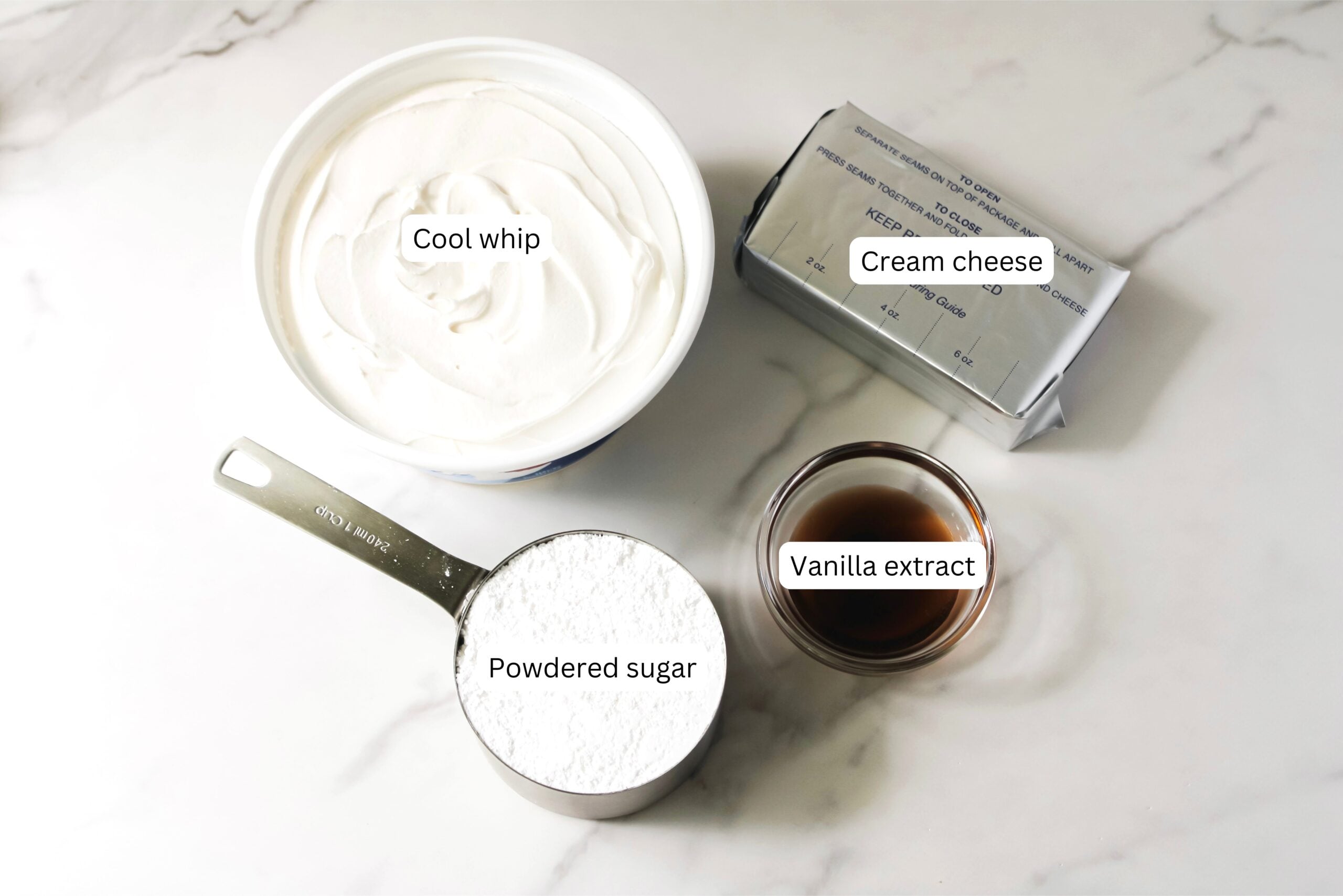 Cheesecake dip ingredients