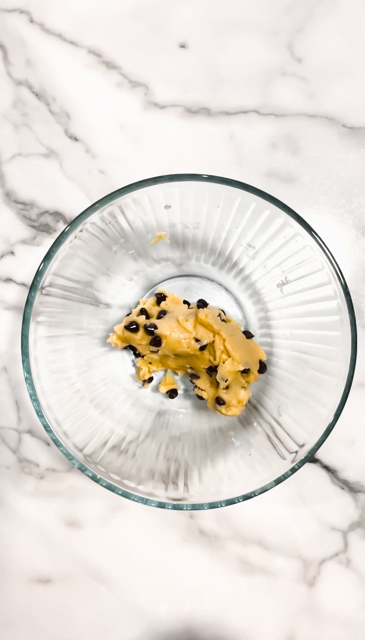 Cookie dough in a bowl.