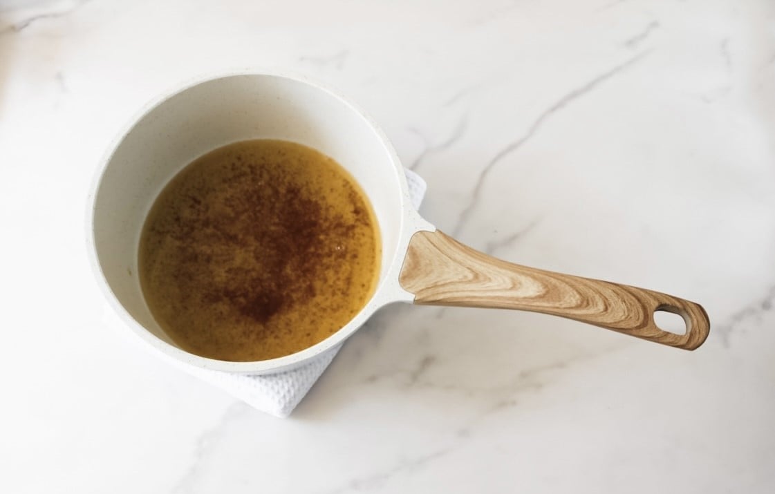 Brown butter in a saucepan